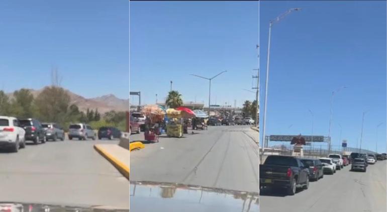 El video muestra cómo llegó hasta la aduana en cuestión de minutos mientras cientos de automovilistas esperaban formados