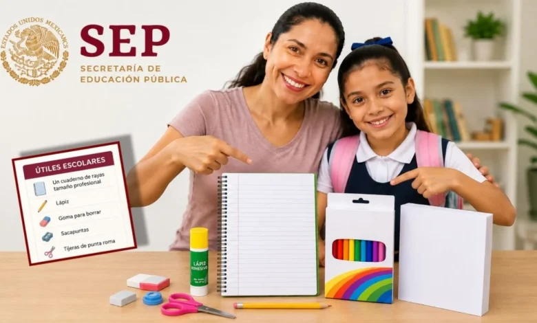SEP publica lista oficial de útiles escolares para el ciclo 2026-2027