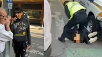 La agresión fue captada en video; otro joven intervino antes de que policías trasladaran al presunto responsable ante el Ministerio Público.