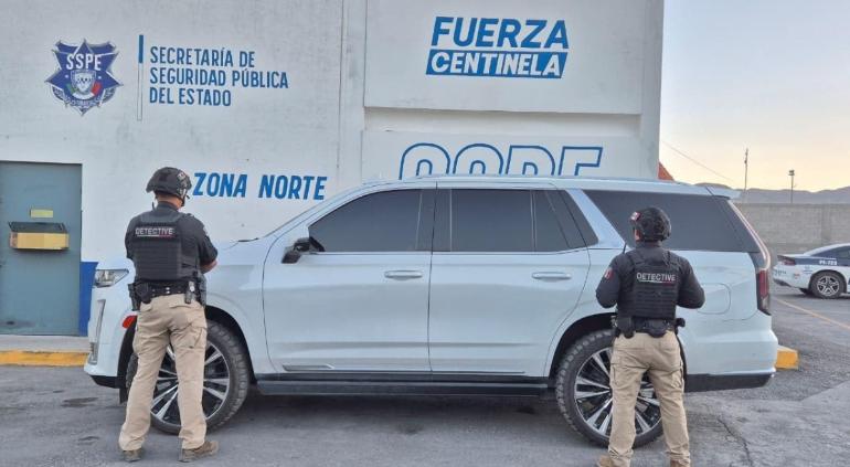 La camioneta modelo 2023 fue localizada mediante una alerta de la Plataforma Centinela y quedó a disposición del Ministerio Público.