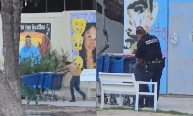 La grabación se viralizó en TikTok; hasta ahora no existe información oficial sobre el motivo de la intervención ni la situación jurídica del hombre.