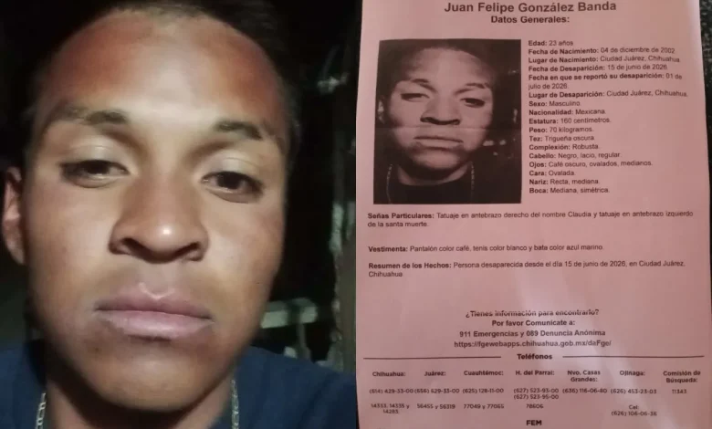El joven de 23 años fue visto por última vez el pasado 15 de junio; autoridades solicitan apoyo de la ciudadanía para localizarlo.