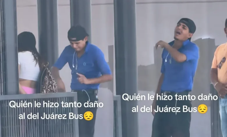 El trabajador fue captado interpretando un éxito de Montez de Durango en la estación Durango; el video ya suma miles de reproducciones y comentarios positivos.