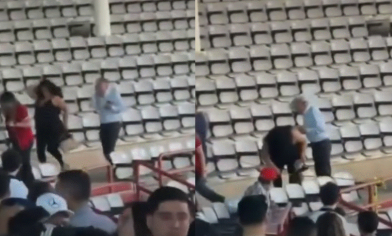 La pelea ocurrió tras el combate entre Tyson Espinoza y Asís Rodríguez en el salón Palestino Libanés y generó caos entre los asistentes.