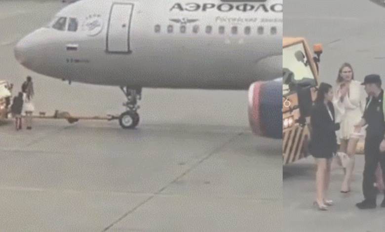 Las pasajeras llegaron tarde e ingresaron a una zona restringida del Aeropuerto Internacional Sheremétievo, en Moscú, cuando la aeronave se preparaba para despegar.