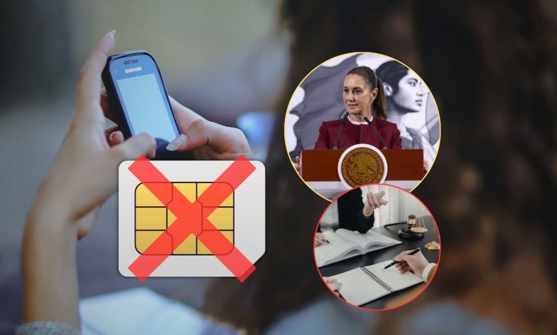 Teléfono celular durante el proceso de registro de una línea móvil con CURP en México