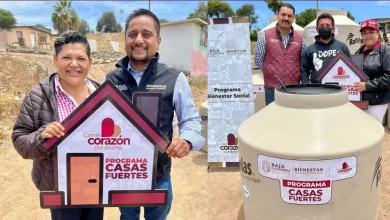 Materiales de construcción para mejorar viviendas mediante el Programa Casa Fuerte en Baja California