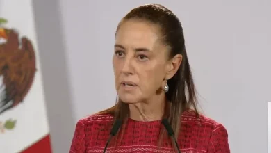 Claudia Sheinbaum durante su conferencia matutina al hablar sobre la liberación de El Güero Gym en Morelos