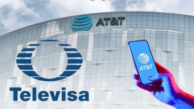 Logotipos de Televisa y AT&T México en una imagen alusiva al acuerdo de adquisición del operador móvil
